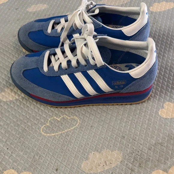 adidas SL ‘72 Royal Blue and White Classic Trainers - Picture 2 of 7
